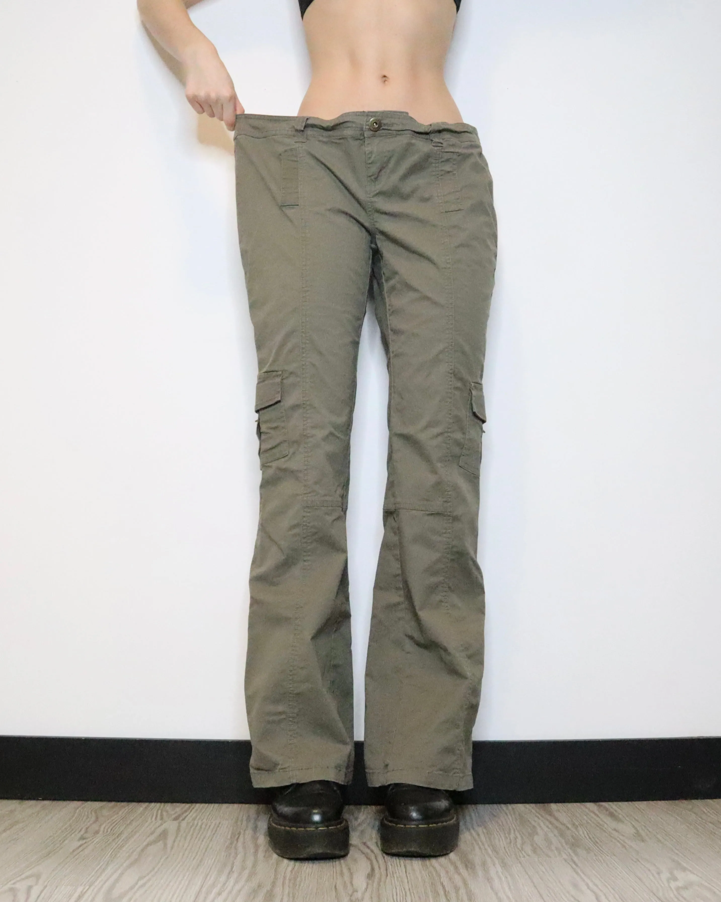 Khaki Green Cargo Pants (XL) 