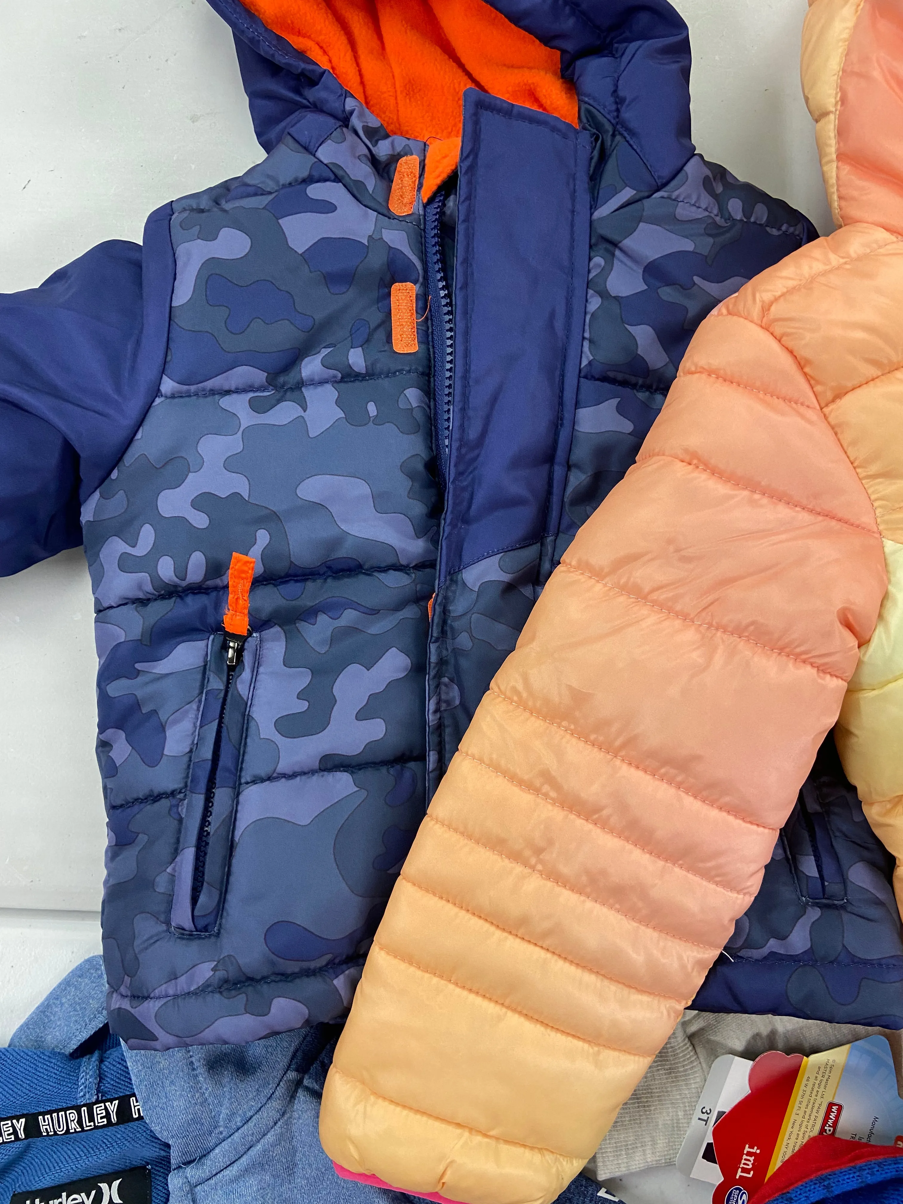 Kid's Clothing Assorted Wholesale Lot, NIKE, HURLEY, NICKELODEON, DISNEY, ROTHSCHILD, FAMILY PJS, FIRST IMPRESSIONS and more, 17 items, Shelf Pulls, MSRP $716