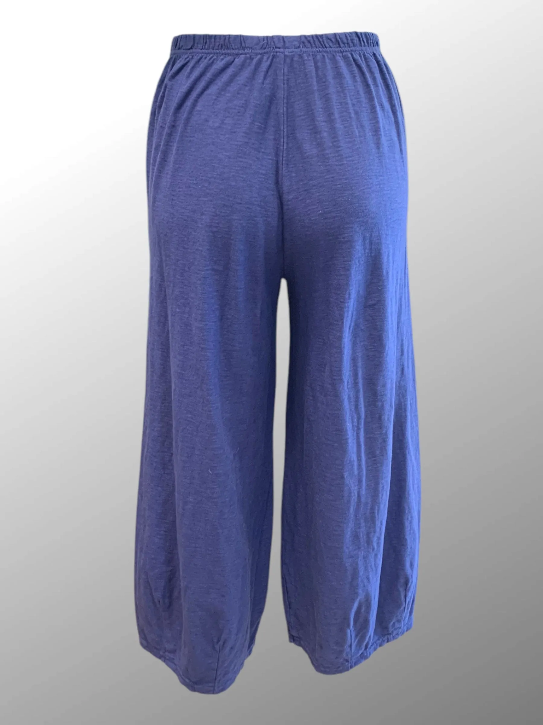 Linen Cotton Cropped Pants with Darts