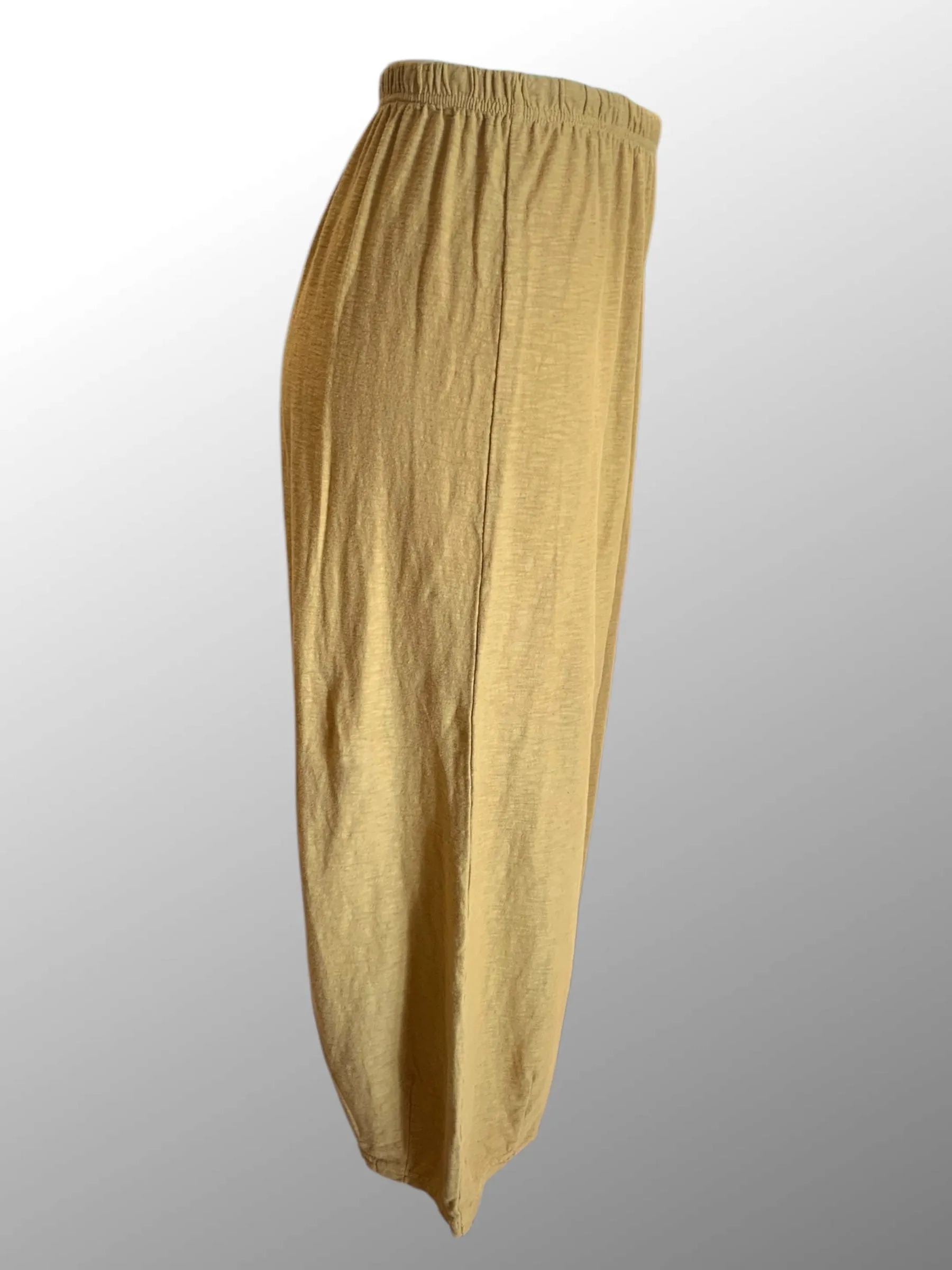 Linen Cotton Cropped Pants with Darts