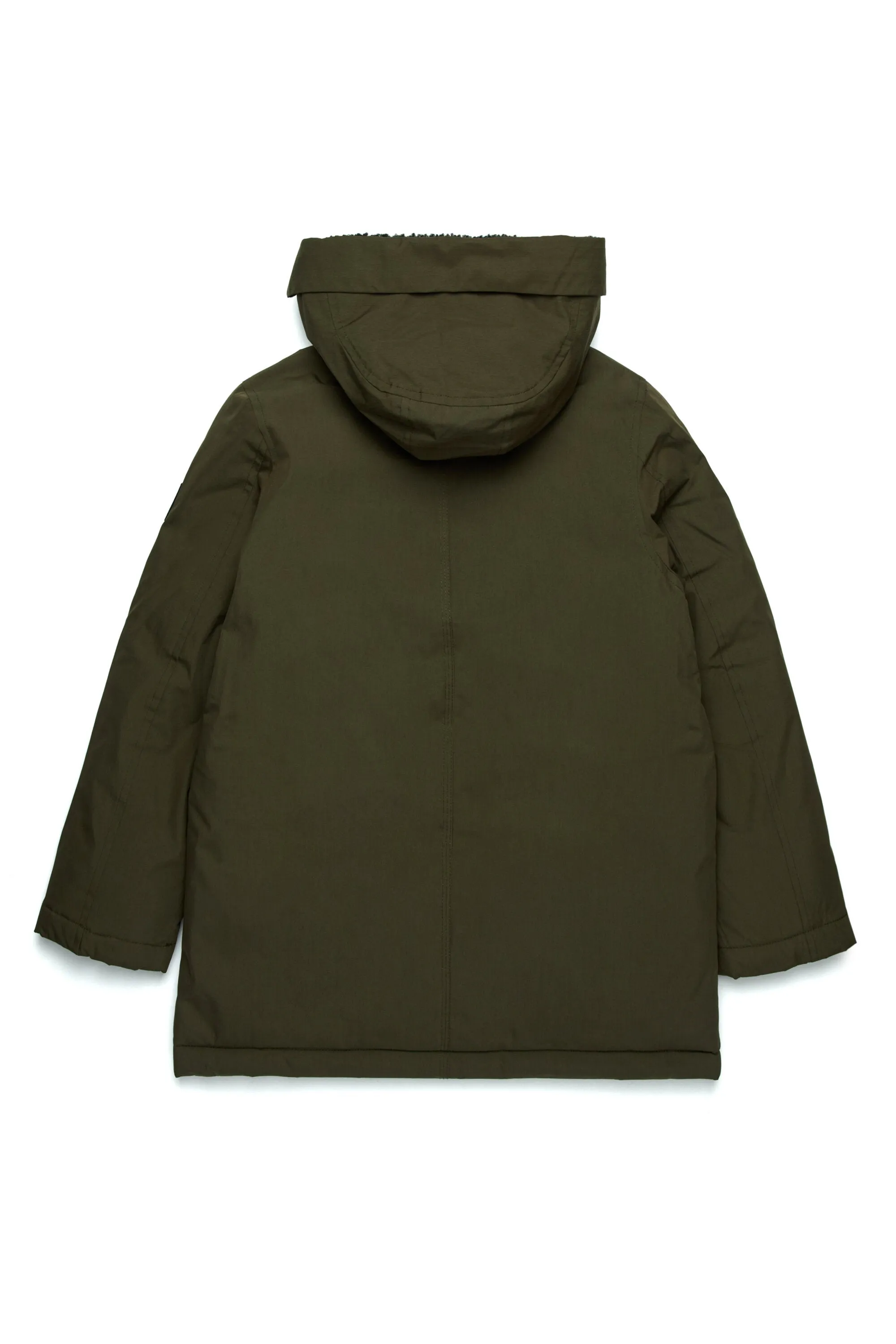 Long padded jacket with front pockets