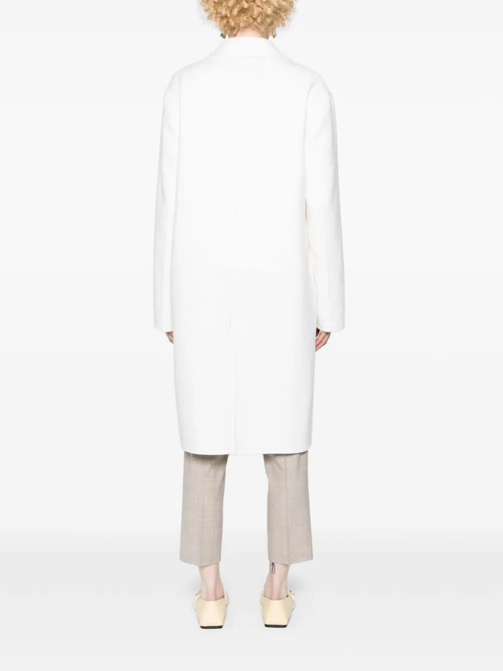 long-sleeves felted peacoat