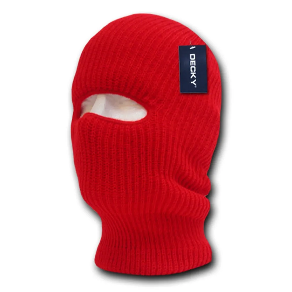 Lot of 6 Decky Face Masks (1-Hole) Ski Mask Balaclava Cover Bulk