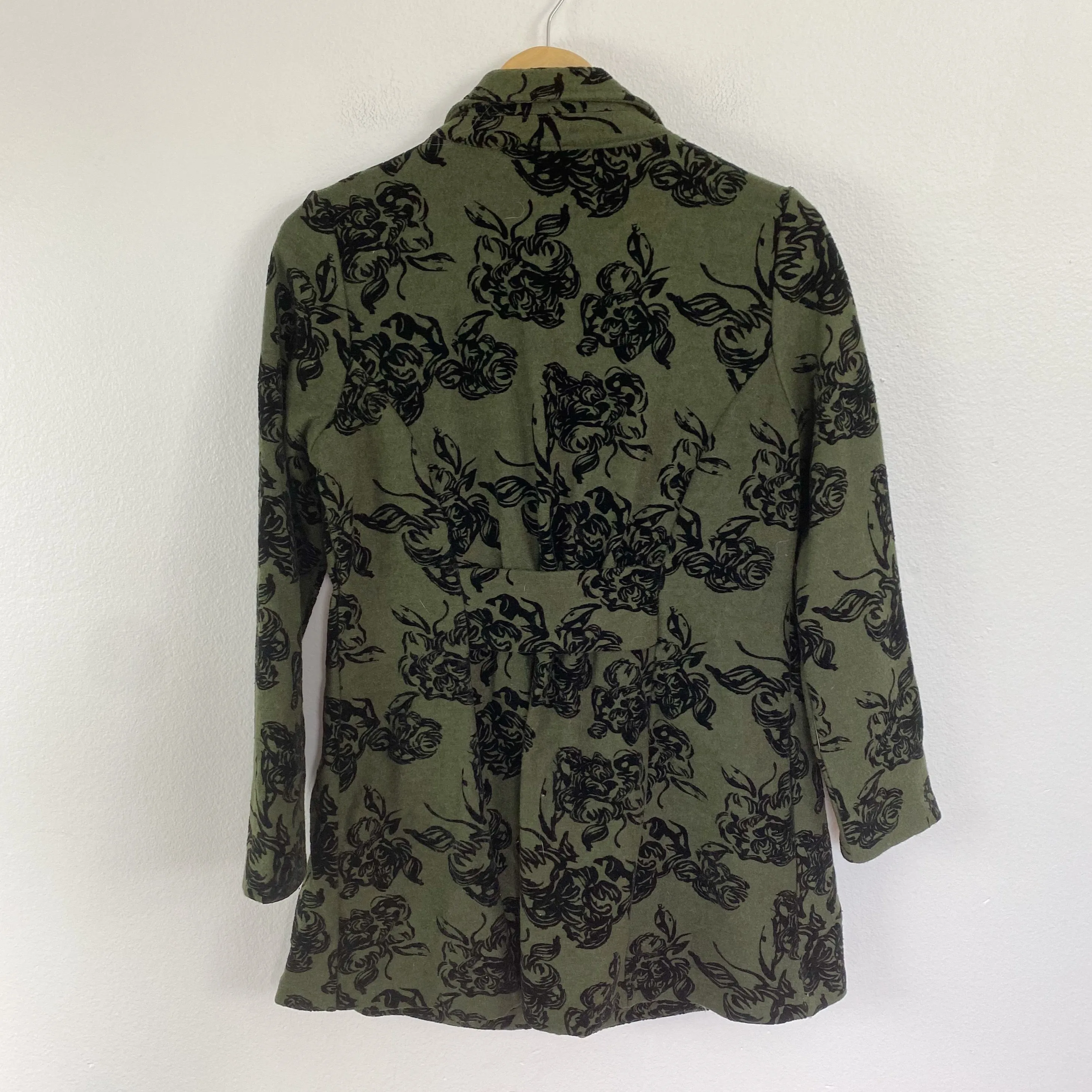 LUII Wool   Velvet Peacoat Medium