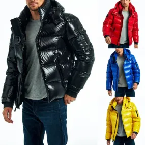Men Lightweight Hooded Puffer Jacket