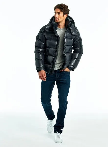 Men Lightweight Hooded Puffer Jacket