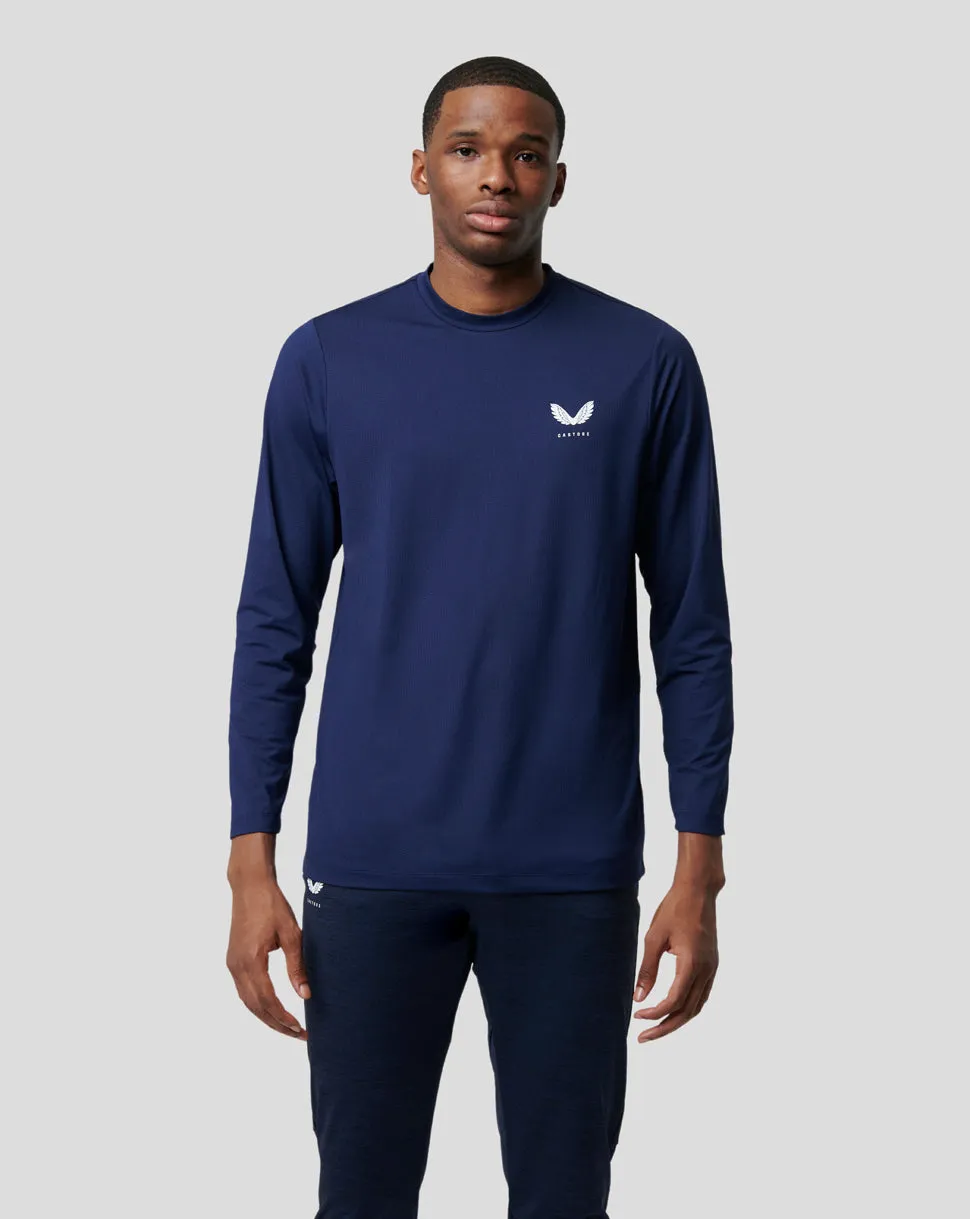 Men's Peacoat Protek Long Sleeve Training T-Shirt - Athletic Layer for Men, Workout Top