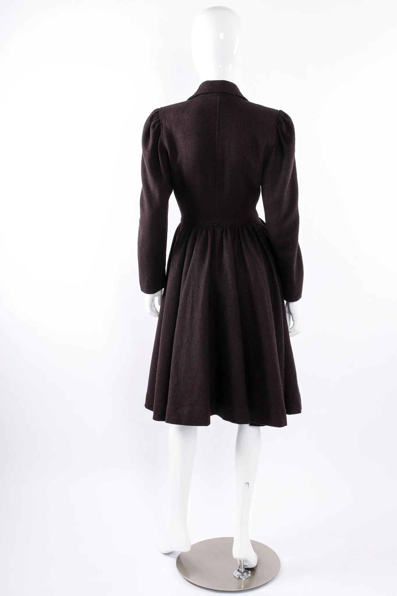 Micro Check Tweed Princess Coat
