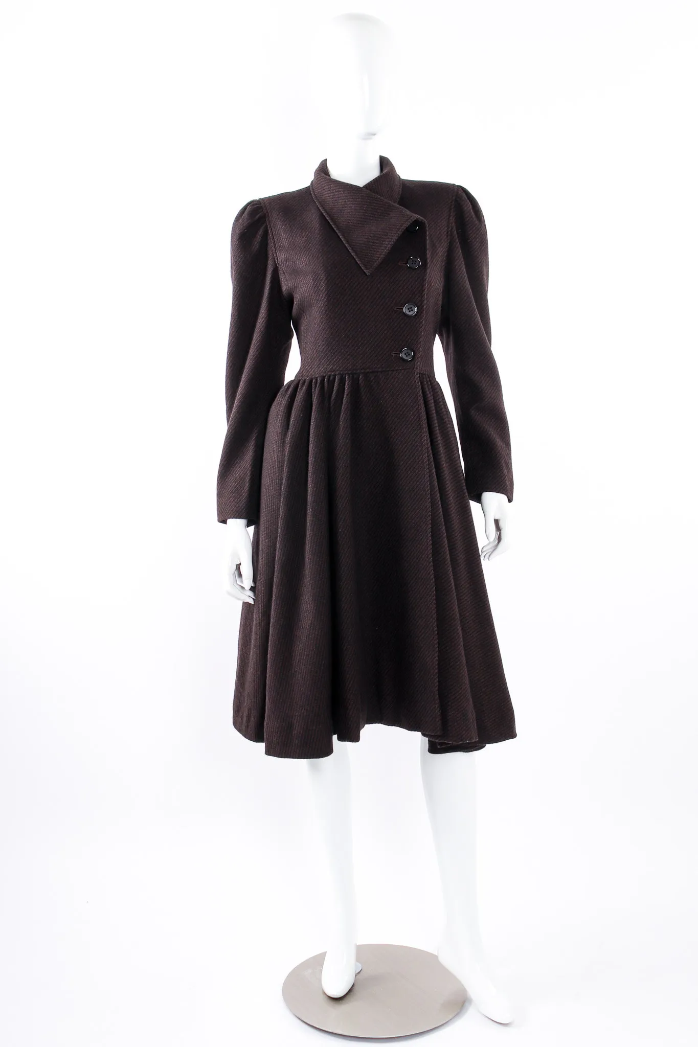 Micro Check Tweed Princess Coat