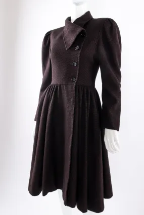 Micro Check Tweed Princess Coat