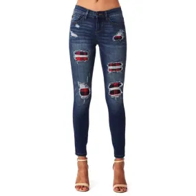 Middle Waist Skinny Ripped Pocket Bodycon Pants
