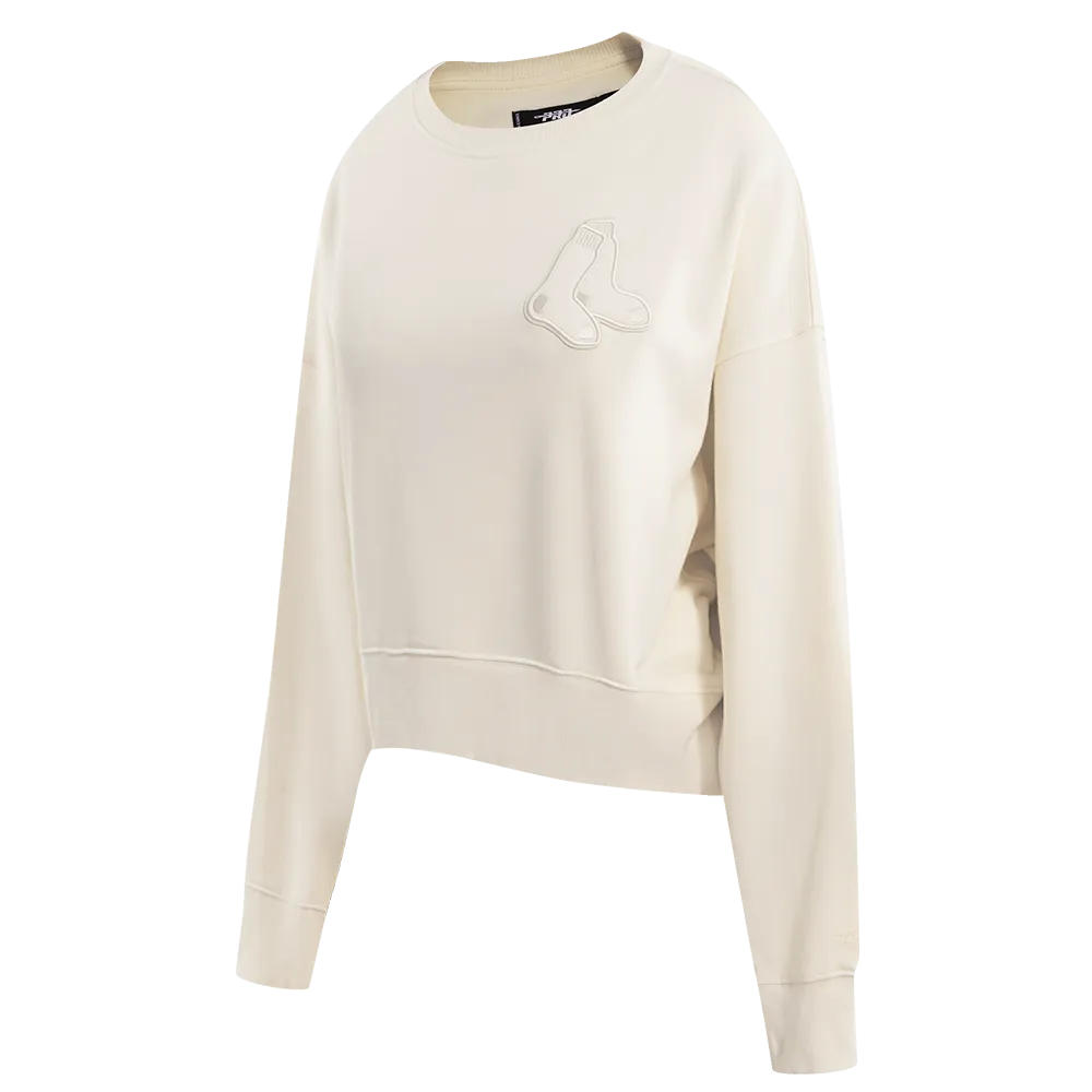 MLB BOSTON RED SOX NEUTRAL WOMEN'S CREWNECK (EGGSHELL)