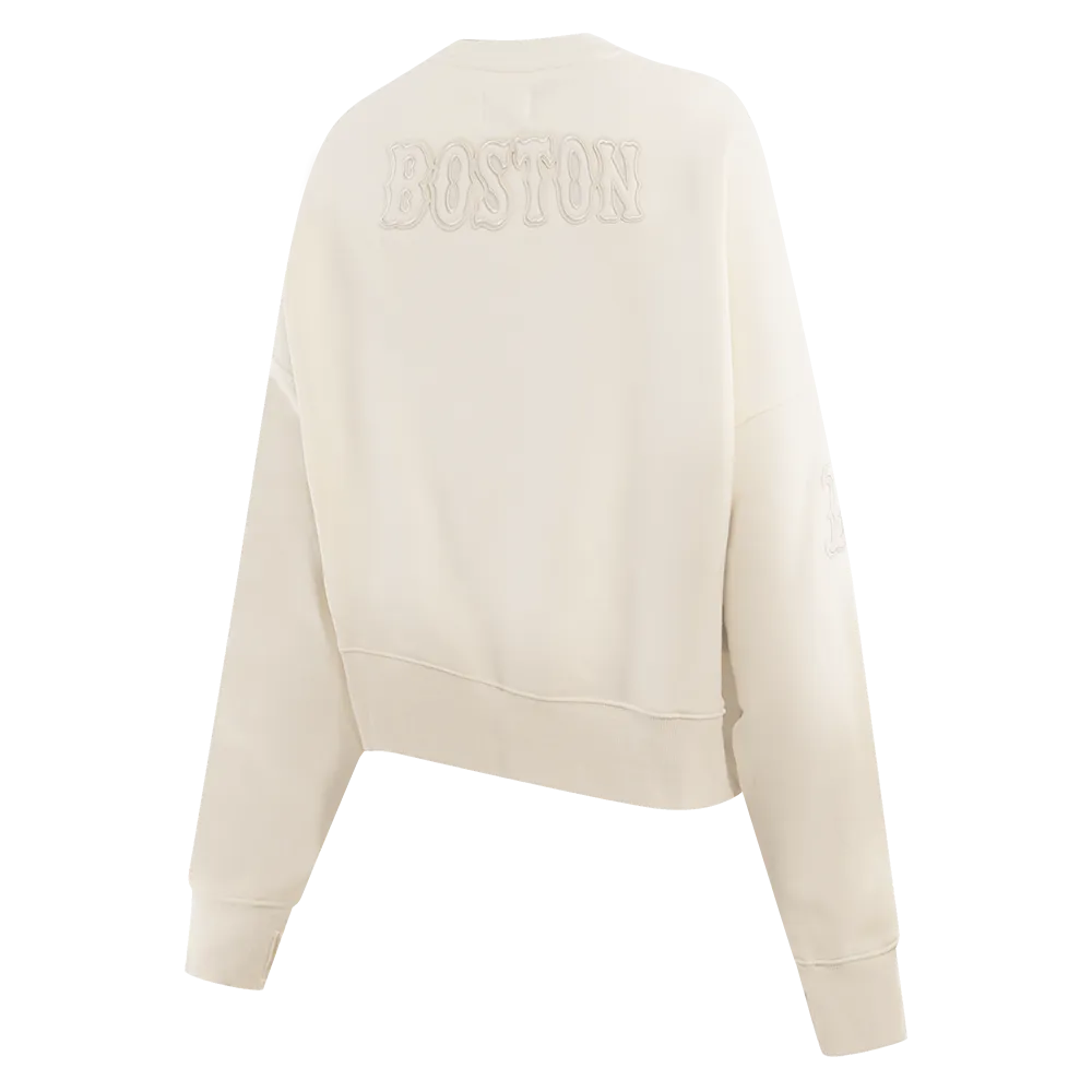 MLB BOSTON RED SOX NEUTRAL WOMEN'S CREWNECK (EGGSHELL)