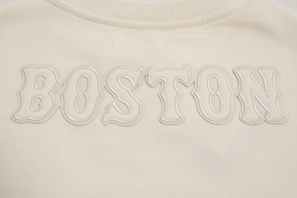 MLB BOSTON RED SOX NEUTRAL WOMEN'S CREWNECK (EGGSHELL)