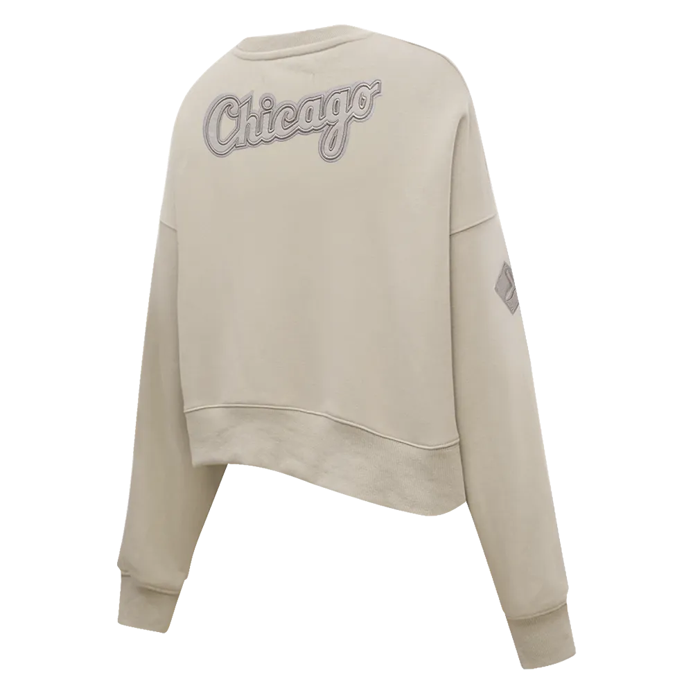 MLB CHICAGO WHITE SOX NEUTRAL WOMEN'S CREWNECK (TAUPE)