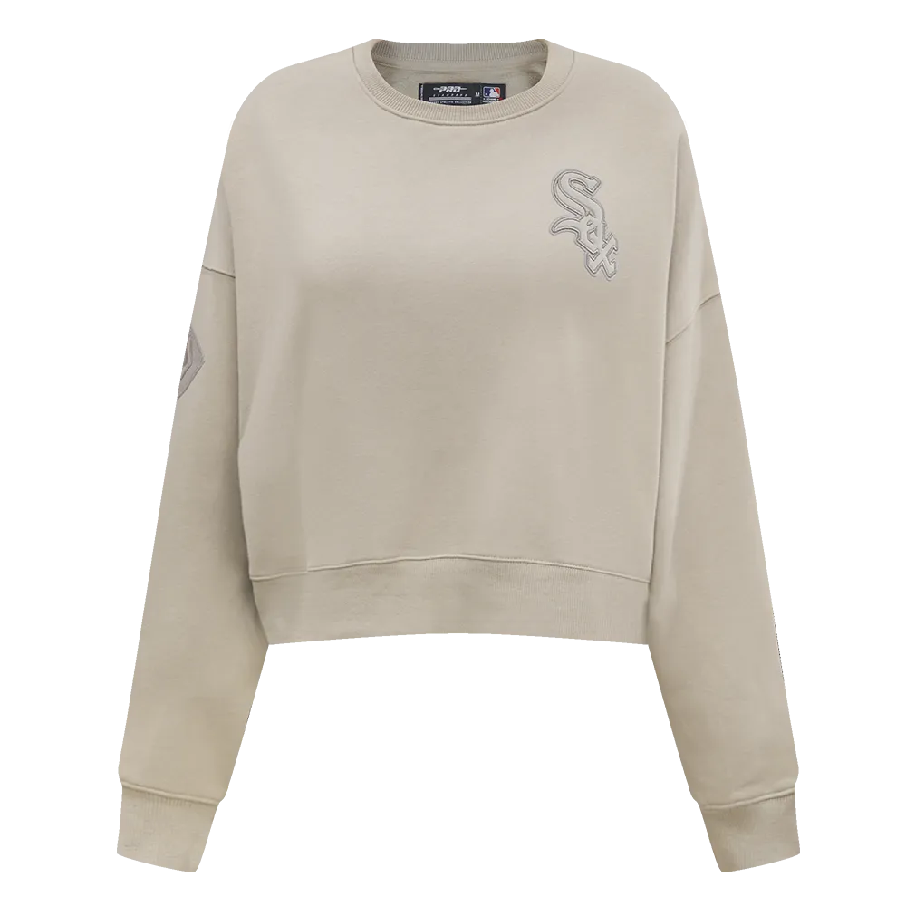 MLB CHICAGO WHITE SOX NEUTRAL WOMEN'S CREWNECK (TAUPE)