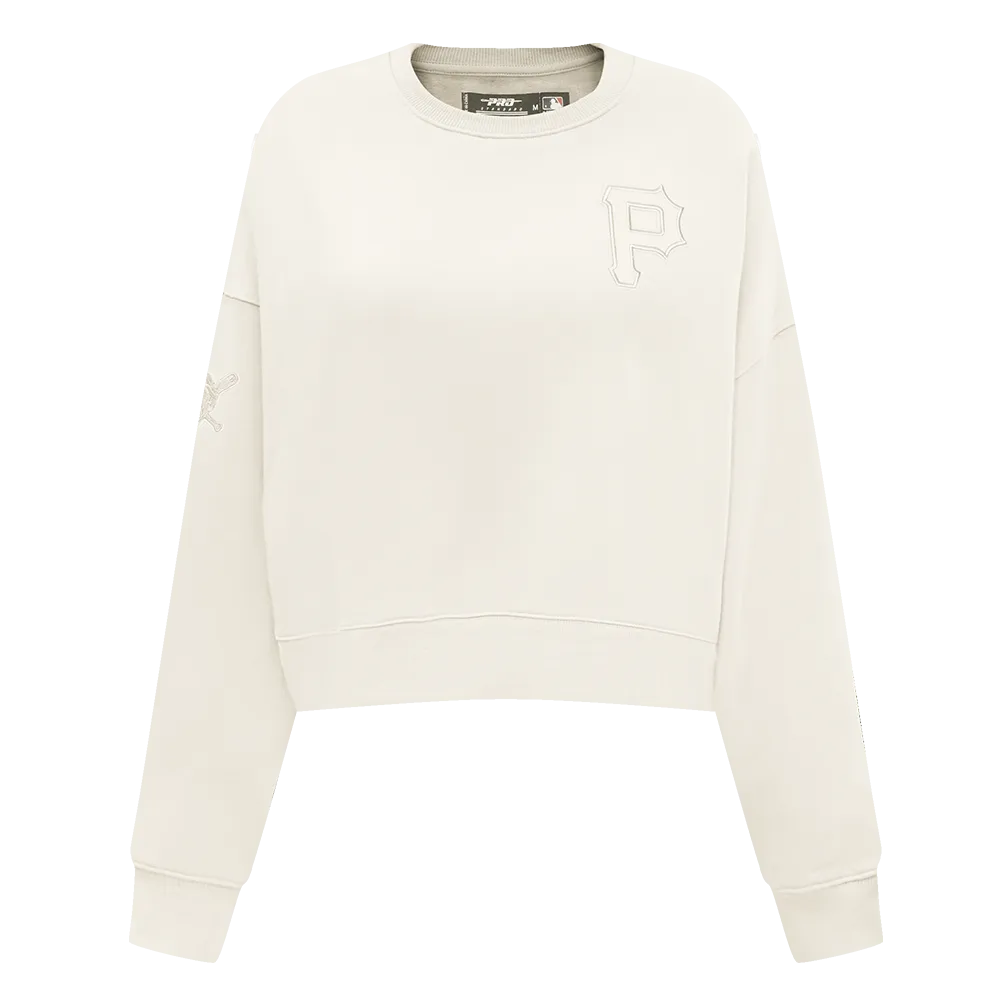 MLB PITTSBURGH PIRATES NEUTRAL WOMEN'S CREWNECK (EGGSHELL)