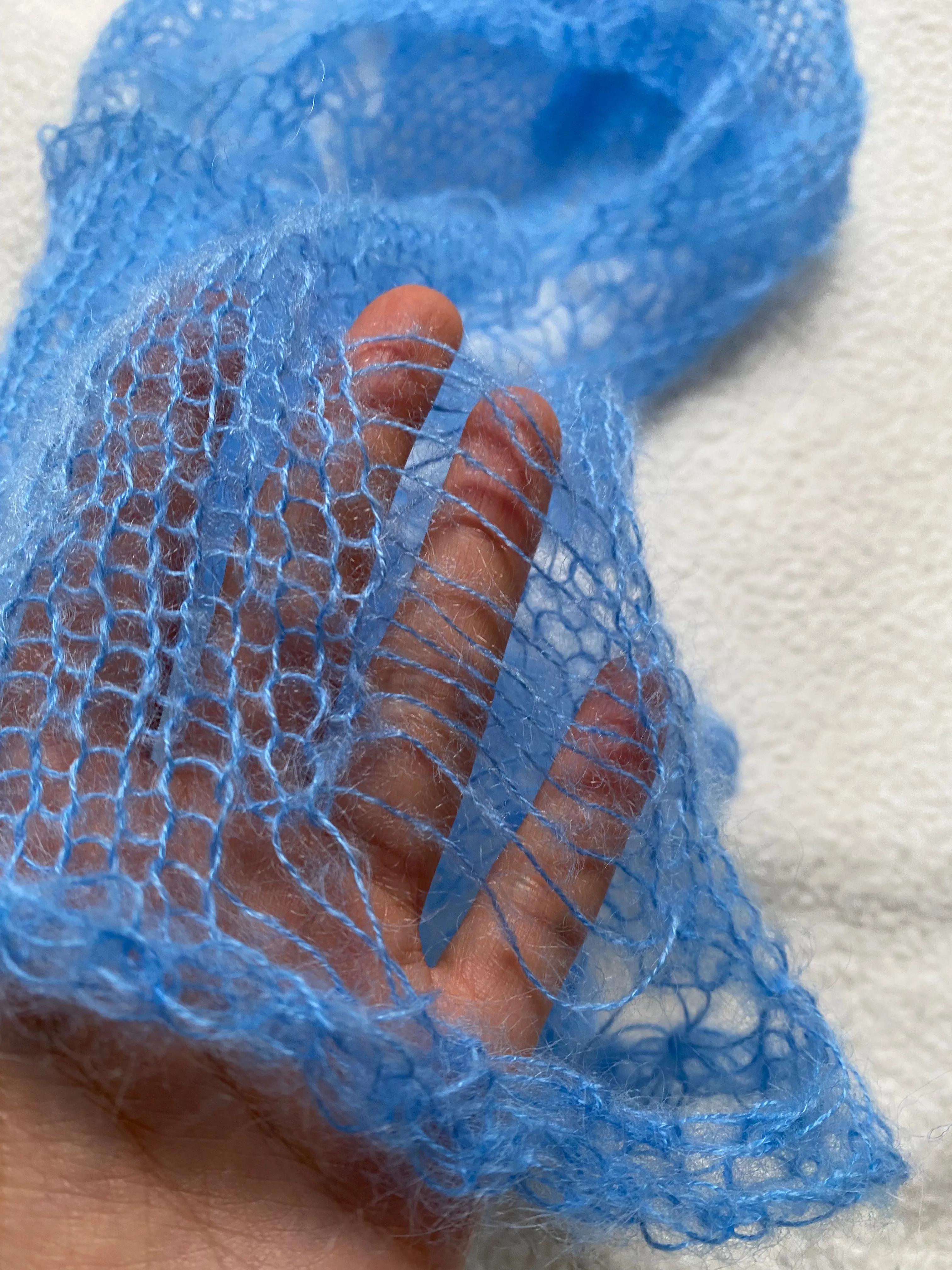 Mohair Hoods Blue