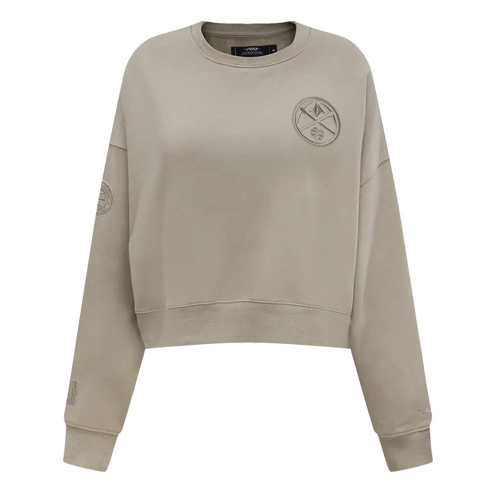NBA DENVER NUGGETS NEUTRAL WOMEN'S CREWNECK (TAUPE)