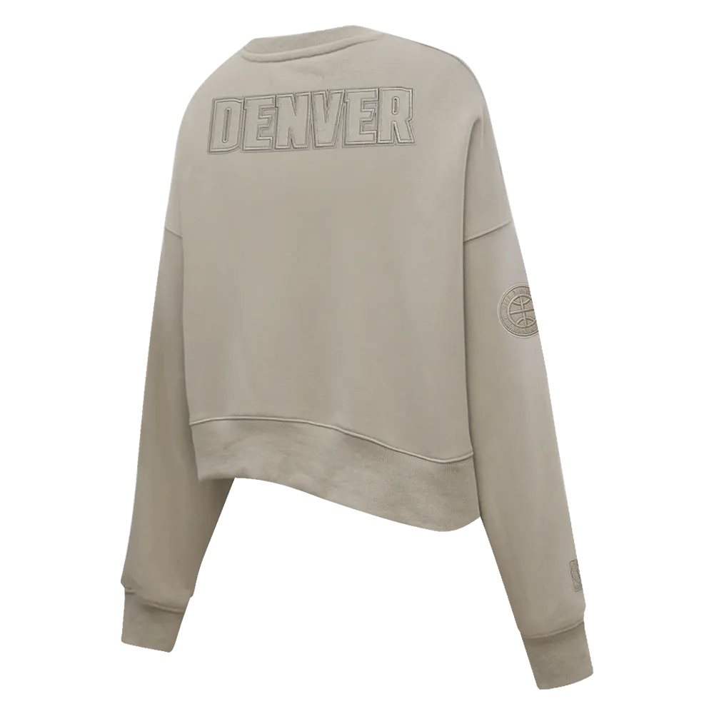 NBA DENVER NUGGETS NEUTRAL WOMEN'S CREWNECK (TAUPE)