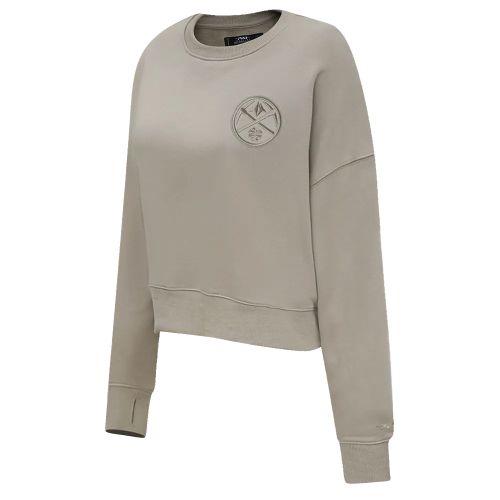 NBA DENVER NUGGETS NEUTRAL WOMEN'S CREWNECK (TAUPE)