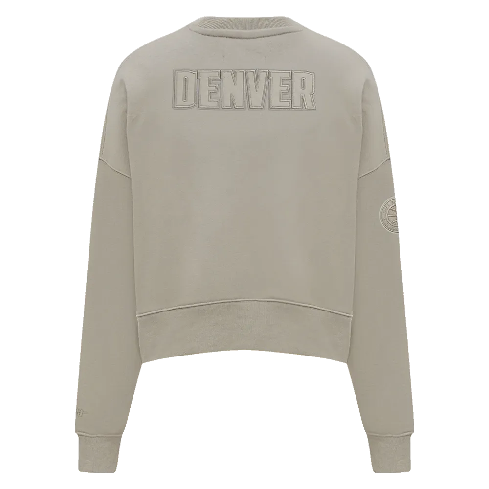 NBA DENVER NUGGETS NEUTRAL WOMEN'S CREWNECK (TAUPE)