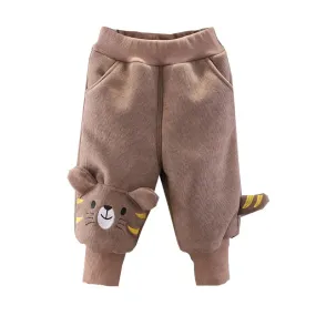 New Animal Embroidery Cotton Kids Pants