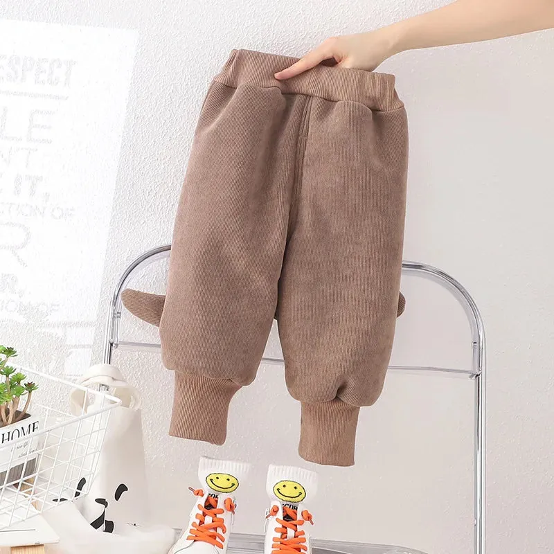 New Animal Embroidery Cotton Kids Pants