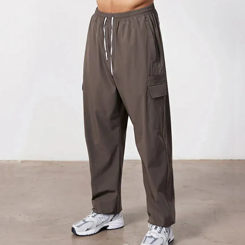 OB GYM New pants Large Pocket Loose Overalls