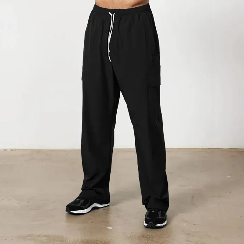 OB GYM New pants Large Pocket Loose Overalls