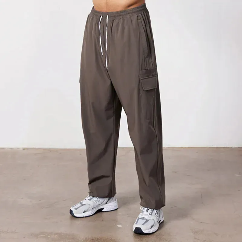 OB GYM New pants Large Pocket Loose Overalls