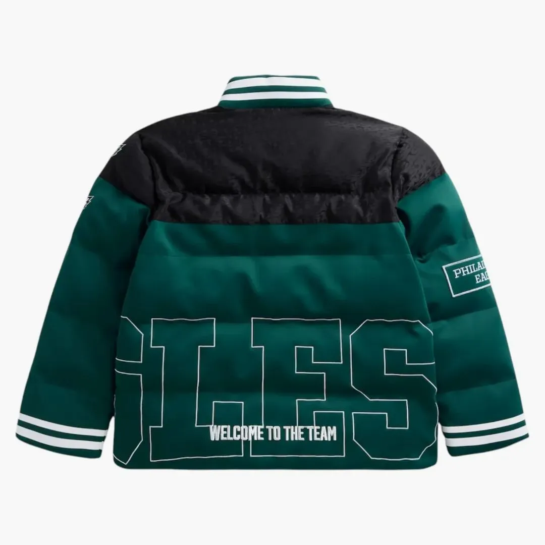 Off Season X Nfl Dark Green/black Philadelphia Eagles Team Puffer Jacket Dark Green