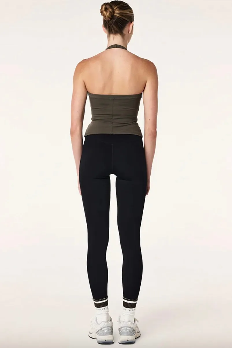 PE Nation Unwind Halter Tank- Tarmac Brown
