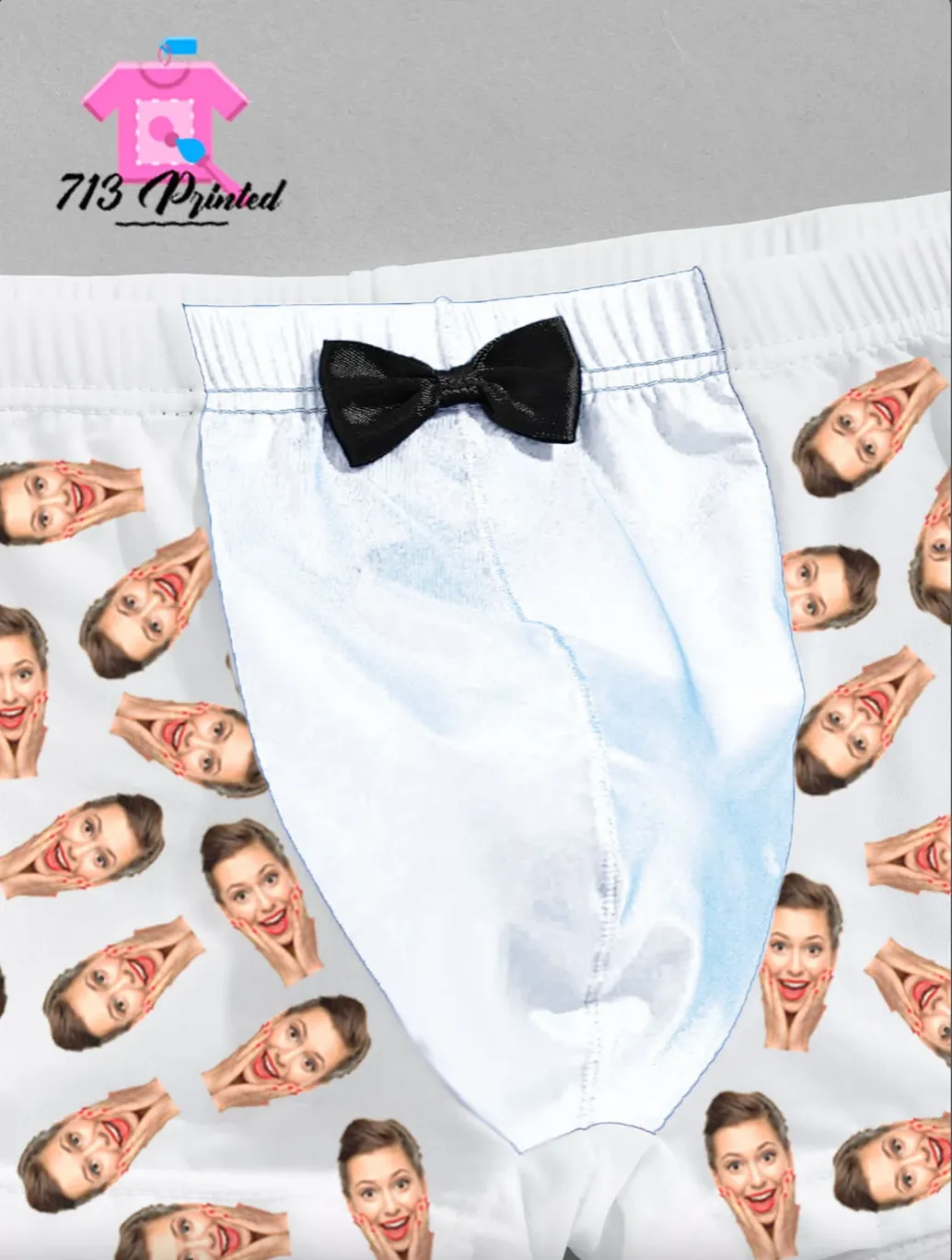 Personalized Boxers for Husband or Boyfriend, Custom Wedding Gift for Bridegroom, Print Face Photo Underwear, Popular Valentine's Gift