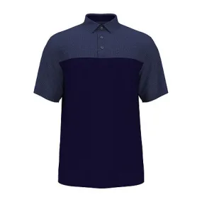 PGA TOUR Mens Athletic Fit Airflux Birdseye Polo Shirt Peacoat Blue  Small