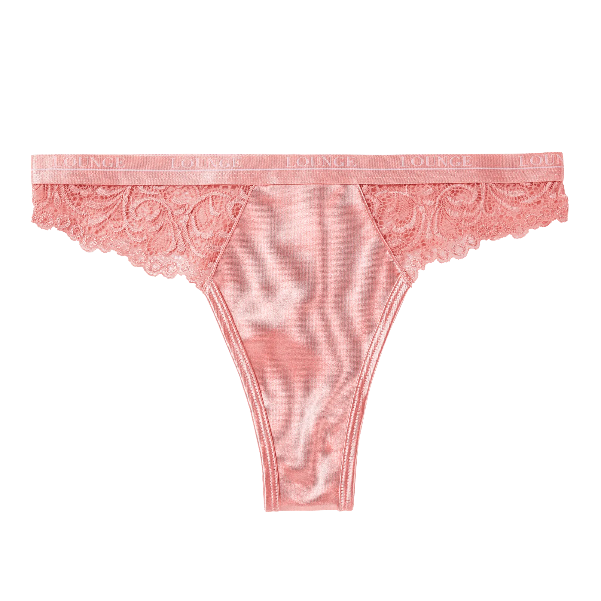 Pink Silk Balcony Thong