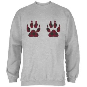 Plaid Bear Paw Boobs Mens Sweatshirt