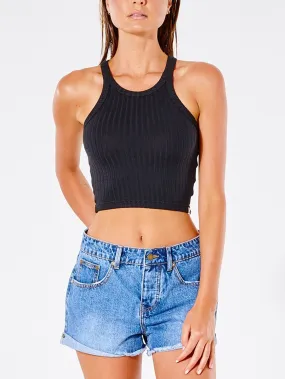 Premium Rib Crop Tank Top