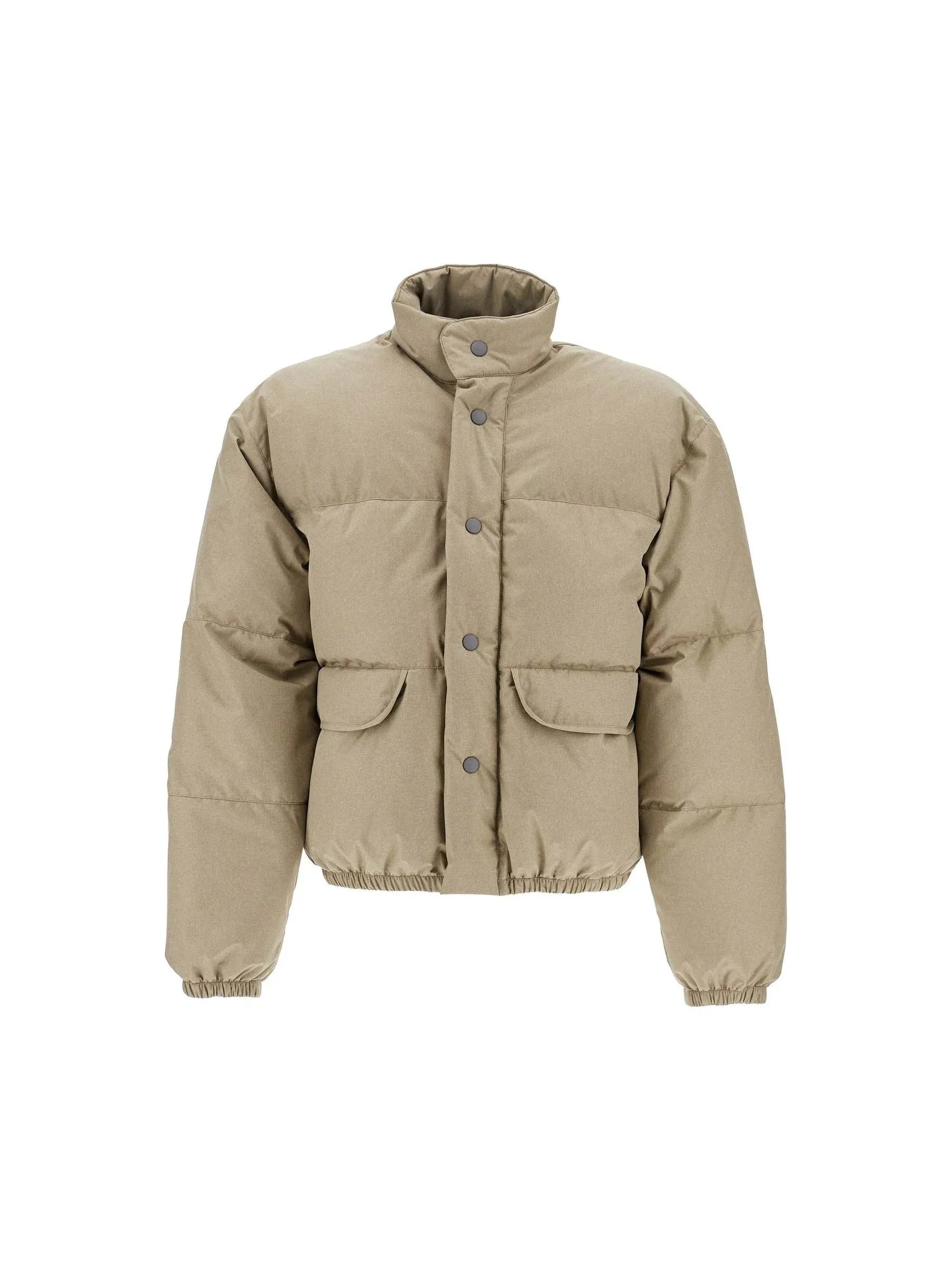 Quilted Puffer High-Collar Jacket