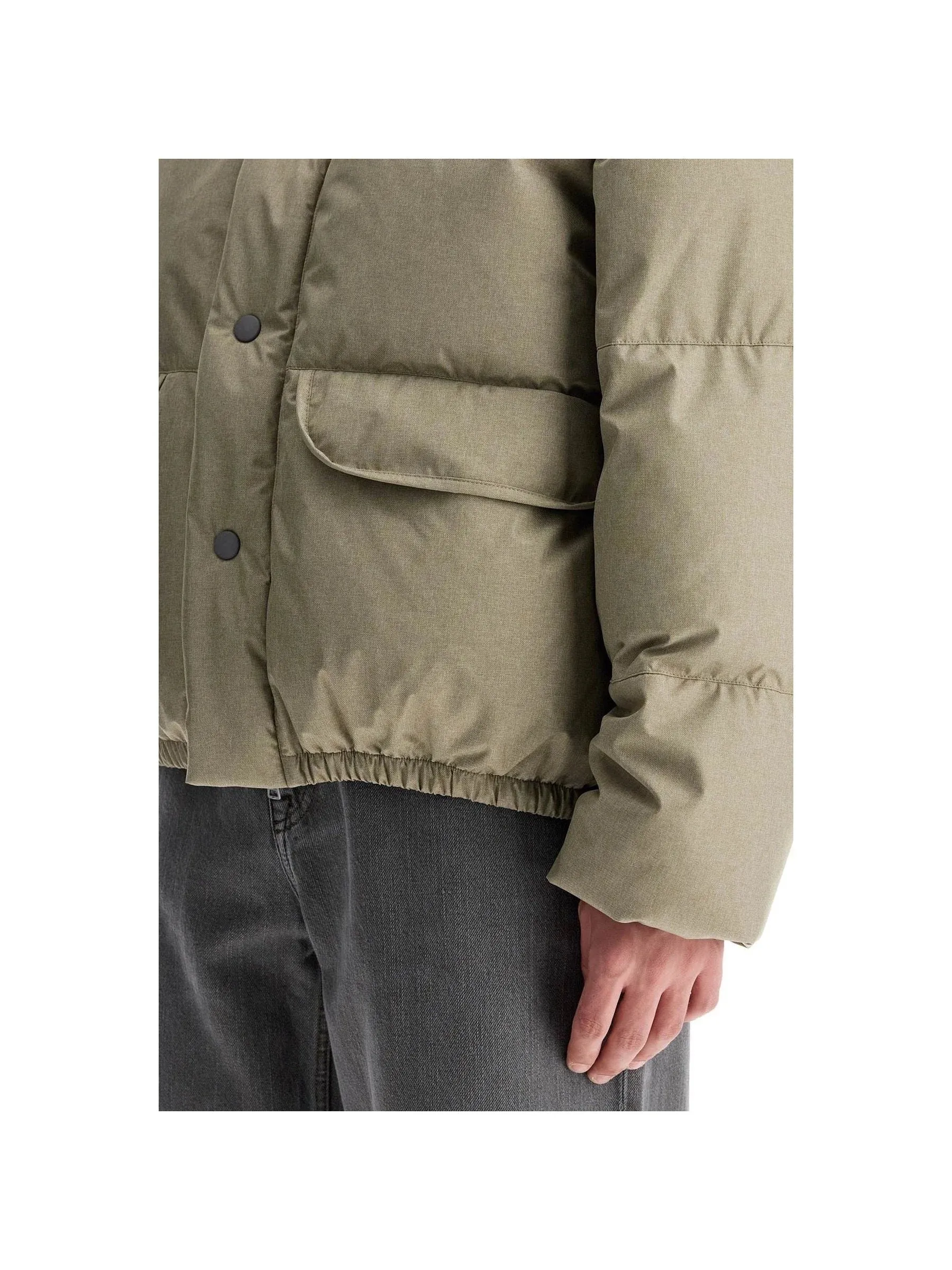 Quilted Puffer High-Collar Jacket