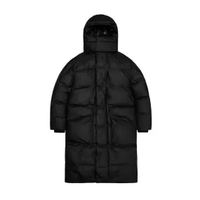 RAINS - HARBIN LONG PUFFER JACKET BLACK