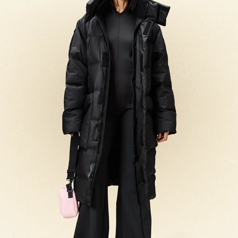 RAINS - HARBIN LONG PUFFER JACKET BLACK