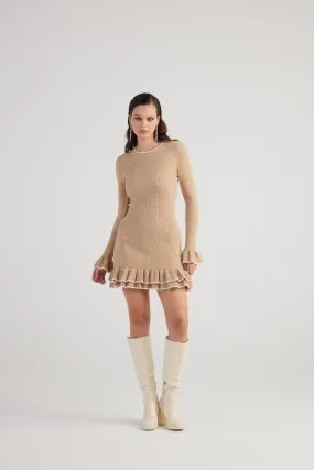 Rebeca Knitwear Dress Beige