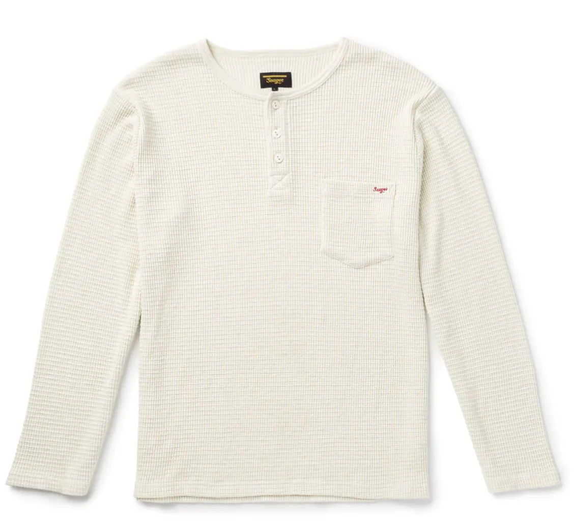 Sawpit Henley L/S Thermal - Vintage White