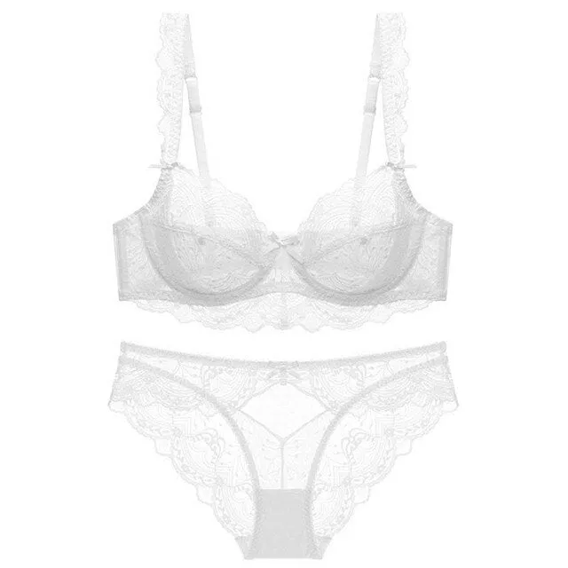 Sexy Lace Bra Set for Women – Elegant Mesh Lingerie Set, Ventilated, Thin Underwear with Matching Panties