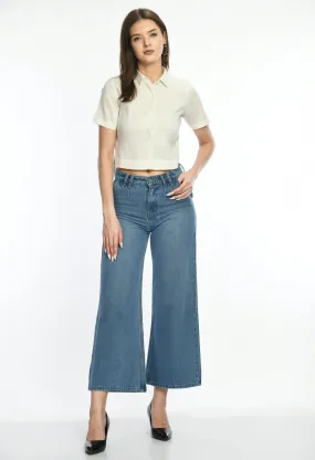 Short Sleeves Cropped Shirt