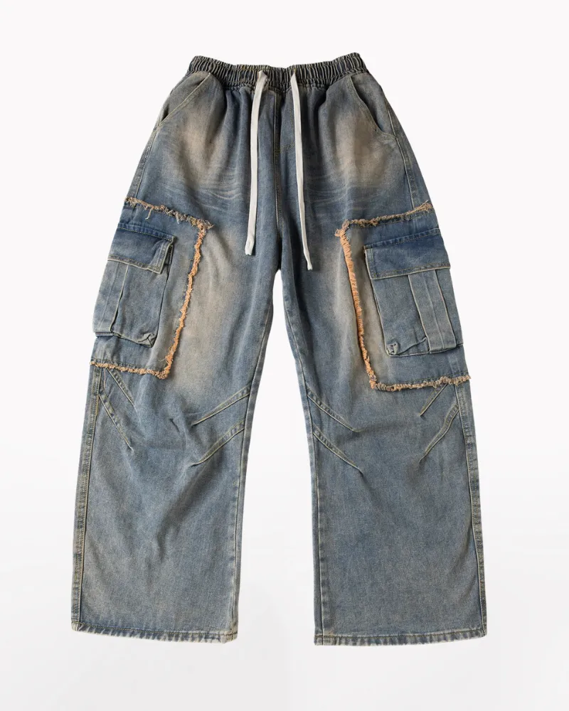Streetwear Heavy Washed Straight Jeans