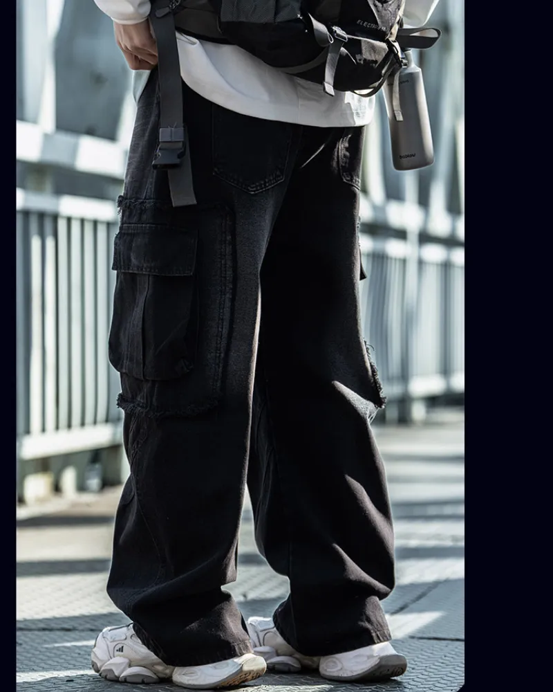 Streetwear Heavy Washed Straight Jeans
