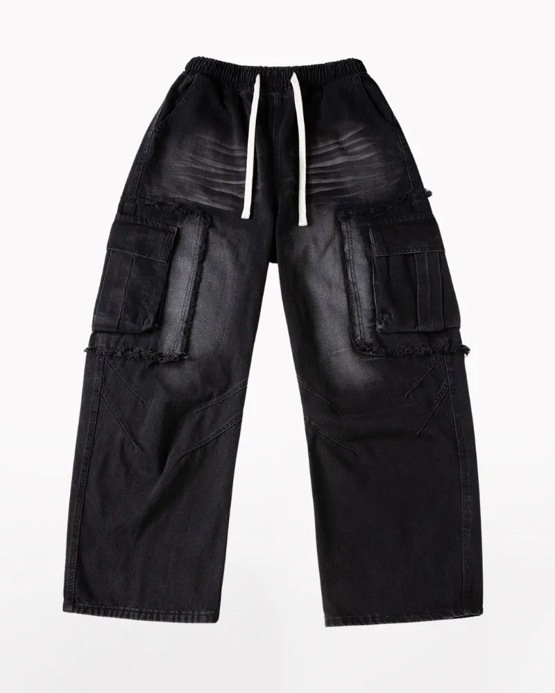 Streetwear Heavy Washed Straight Jeans