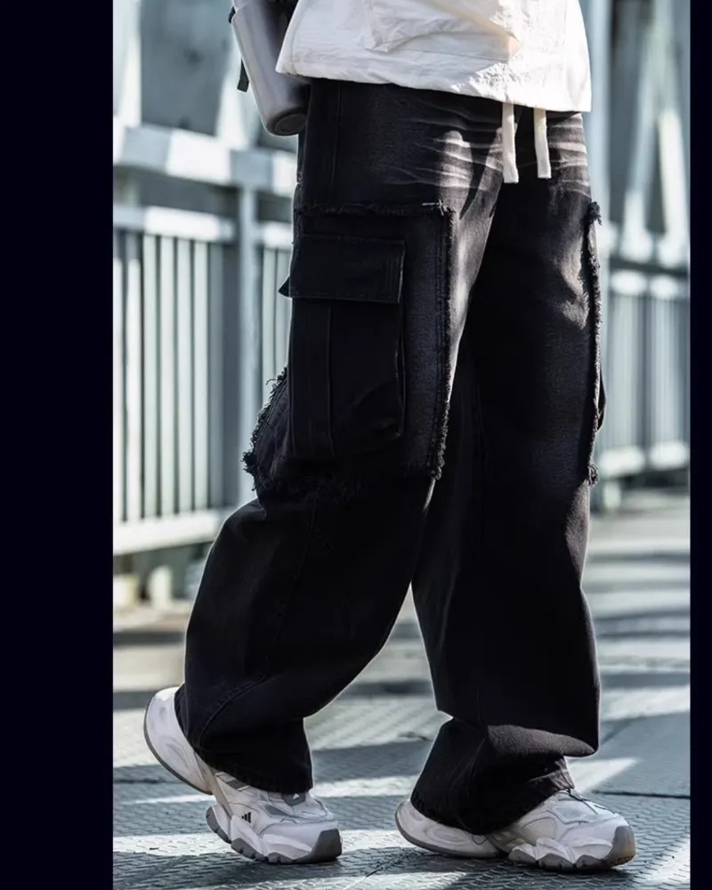 Streetwear Heavy Washed Straight Jeans